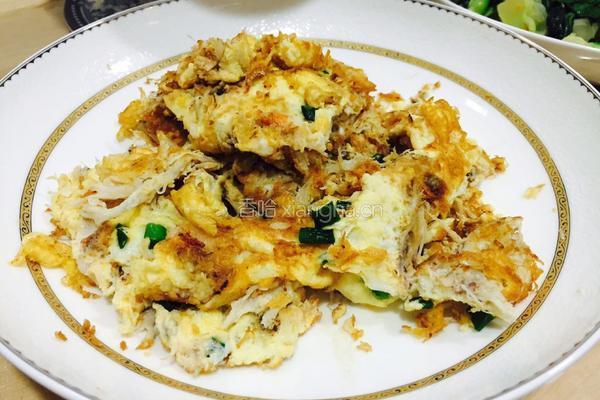 蟹肉煎蛋的做法图解5