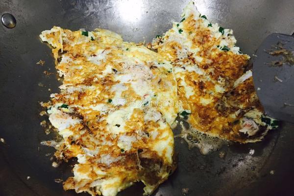 蟹肉煎蛋的做法图解4