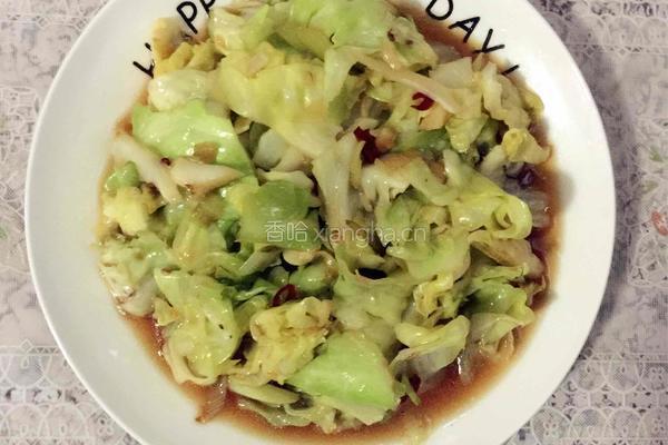 麻辣圆白菜的做法图解3