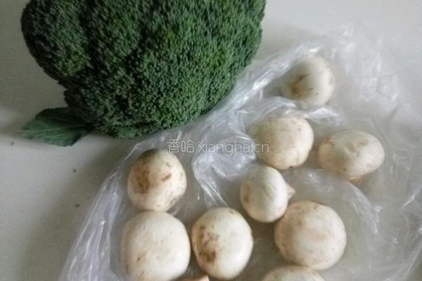 口蘑西兰花的做法图解1