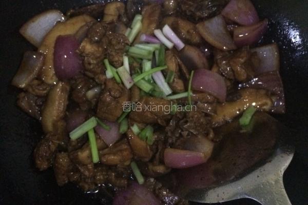洋葱香菇炒鸡块。的做法图解13