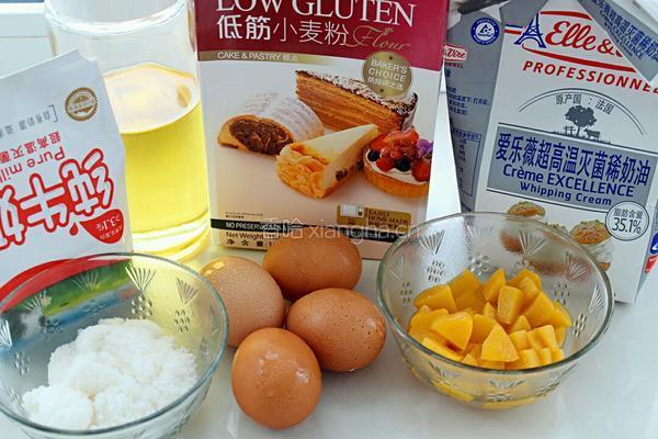 黄桃奶油蛋糕卷的做法图解1