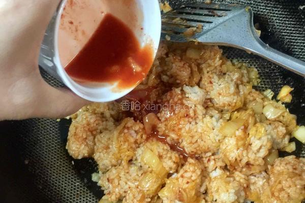 五花肉韩式泡菜炒饭的做法图解5