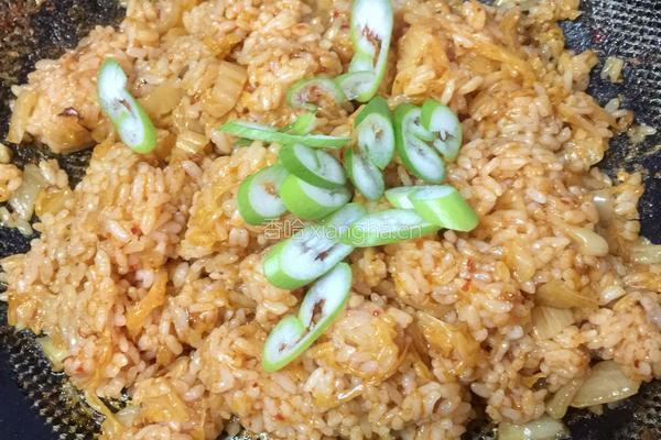 五花肉韩式泡菜炒饭的做法图解6
