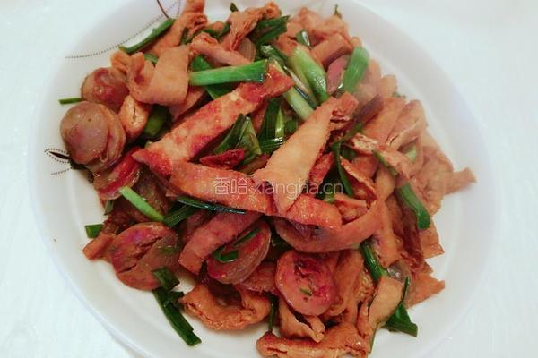 腊肠炒炸豆腐的做法图解9