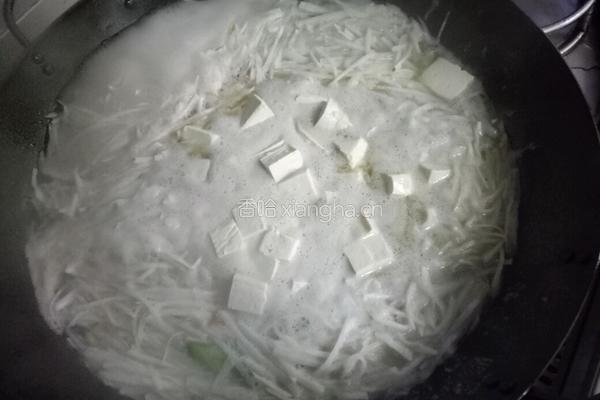萝卜丝粉条炖豆腐的做法图解12