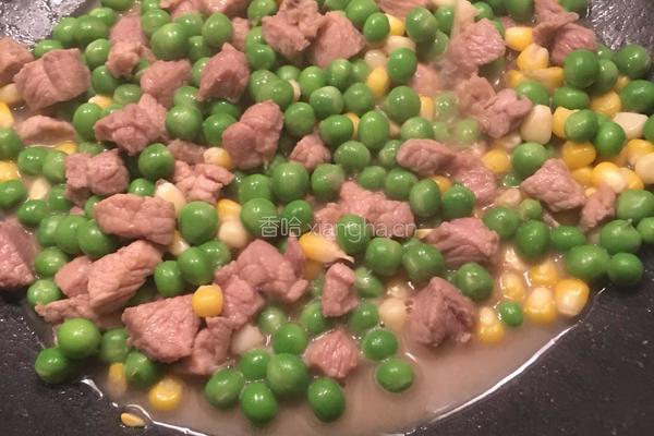 豌豆玉米炒肉丁的做法图解8