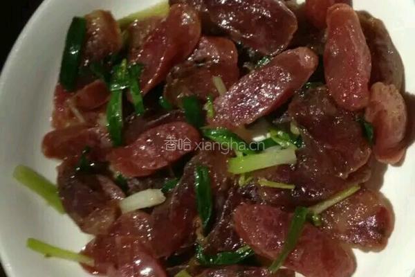 清炒香菇腊肠的做法图解5