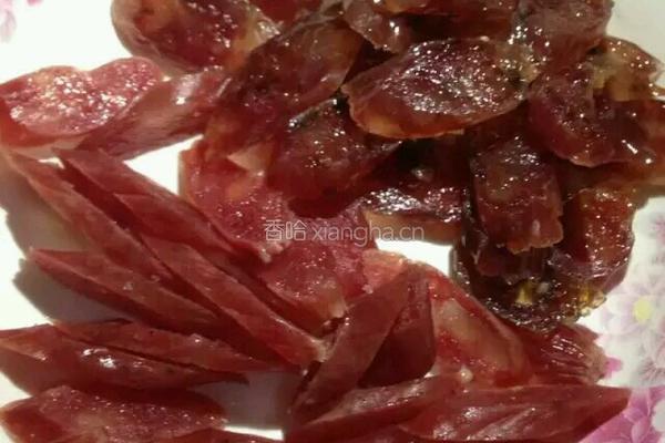 清炒香菇腊肠的做法图解4