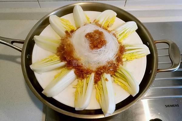 蒜蓉粉丝蒸娃娃菜的做法图解9