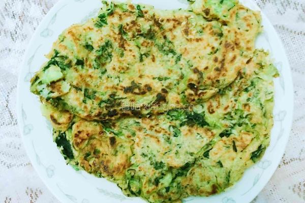 黄金青菜饼的做法图解4