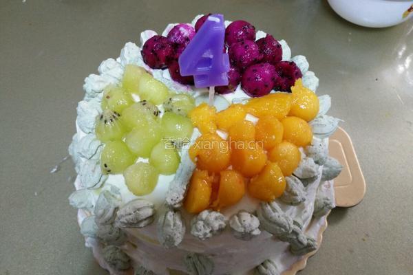 六寸水果奶油蛋糕的做法图解5