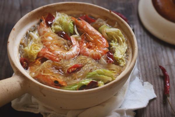 鲜虾白菜粉丝煲