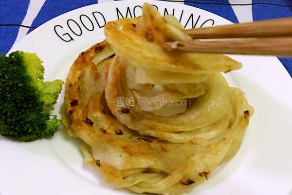 葱油盘丝饼的做法图解12