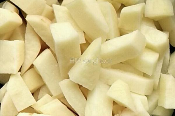 洋芋搁馍片（胡播儿菜)的做法图解2