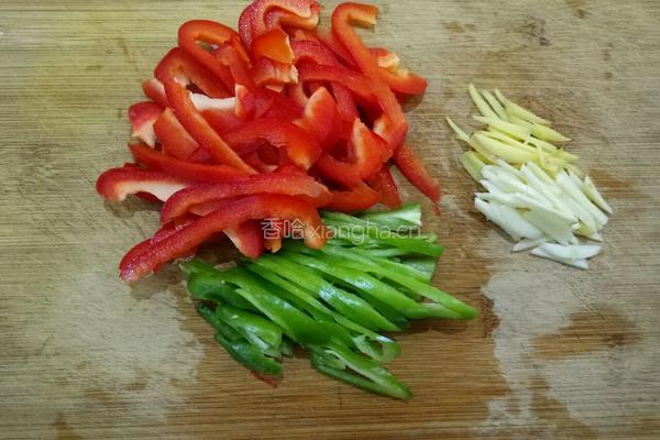 杏鲍菇豆腐干炒肉丝的做法图解2