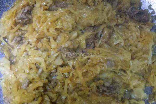 酸菜炒肉的做法图解6