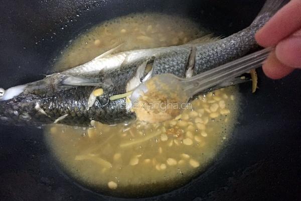 豆酱焖黑鱼的做法图解6