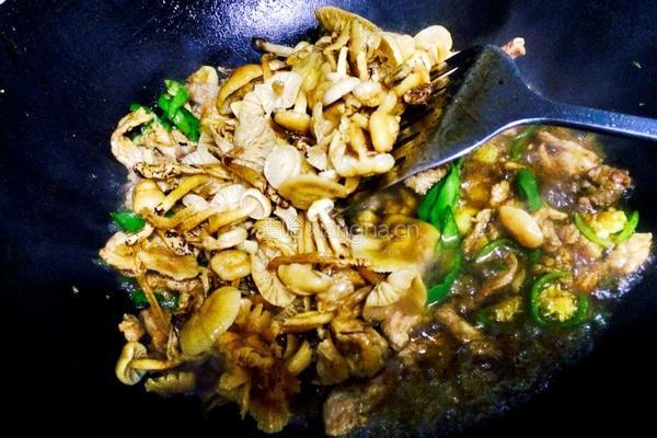 蘑菇炒肉的做法图解8