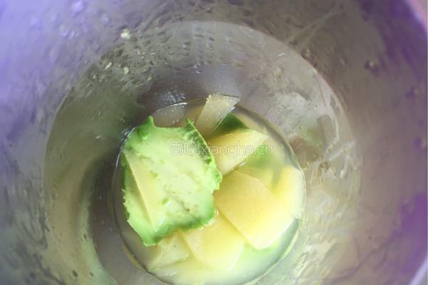 苹果牛油果米糊的做法图解3