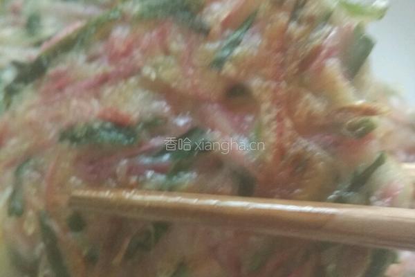 香煎萝卜韭菜饼的做法图解5