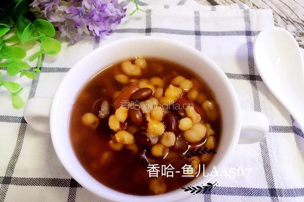 红豆黑豆大馇粥的做法图解3