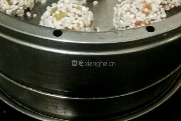 双色珍珠丸子的做法图解9