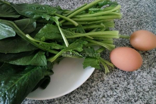 菠菜炒鸡蛋的做法图解1