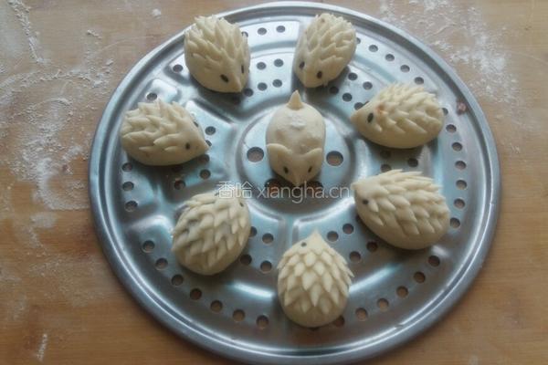 刺猬豆沙小餐包的做法图解10