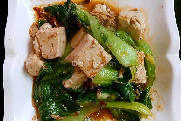 金针菇青菜烧豆腐的做法图解5