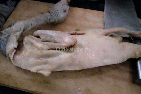 花生闷鸭的做法图解1