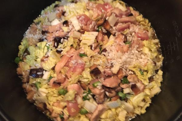 香菇鸡腿肉焖饭的做法图解9