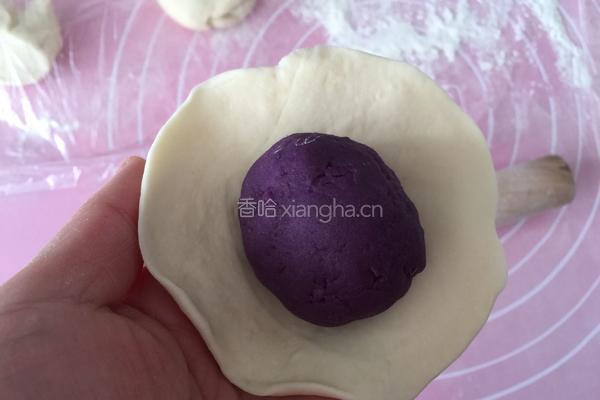 开口笑紫薯包的做法图解7