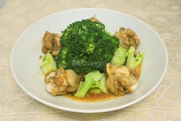 西兰花拌鸡腿的做法图解8