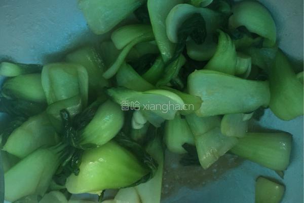 清炒油菜的做法图解3