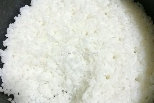 油菜百财炒饭的做法图解3
