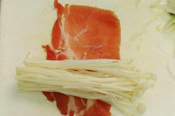 豚肉金菇卷的做法图解3