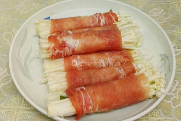 豚肉金菇卷的做法图解4