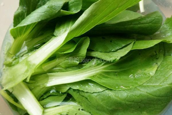 小白菜炒香菇的做法图解1