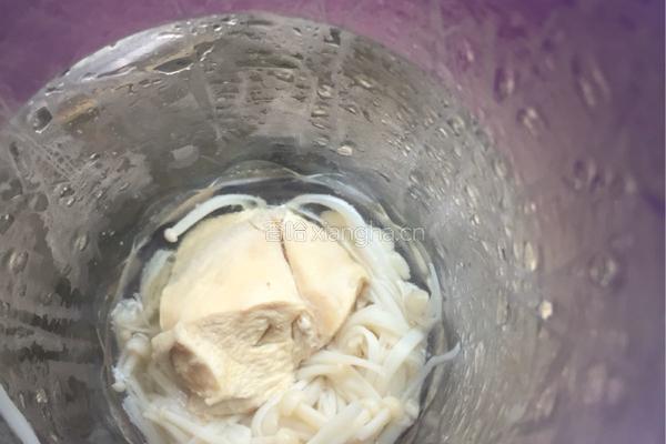 雞肉金針菇粥的做法图解5