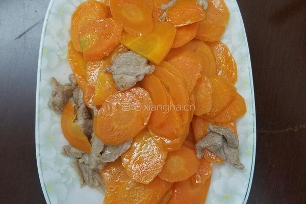 胡萝卜炒肉片的做法图解4