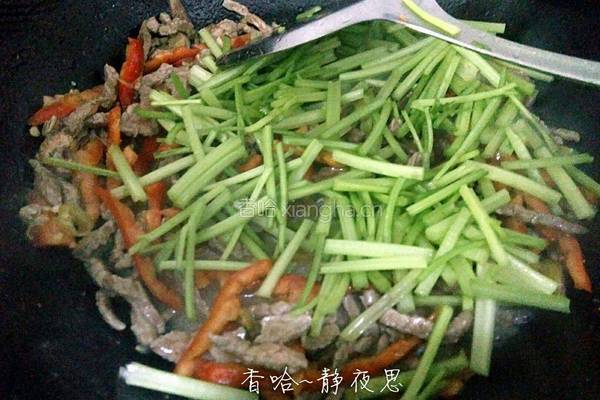 芹菜泡椒炒牛肉的做法图解8