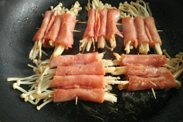 培根金针菇卷的做法图解6