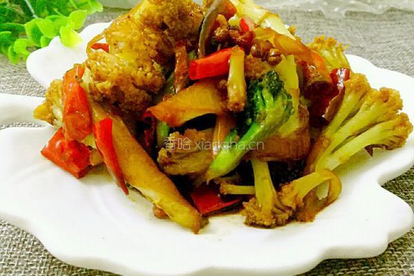 干煸花菜的做法图解10
