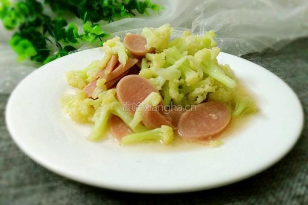 花菜炒火腿的做法图解8