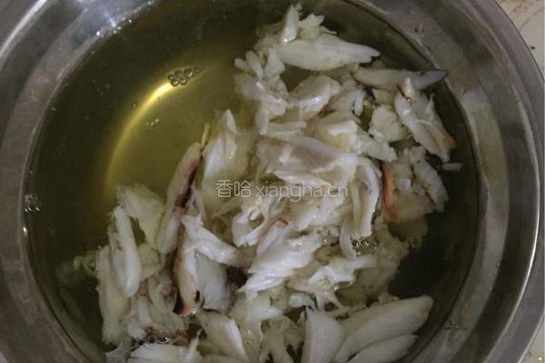 蟹粉炒芙蓉的做法图解2