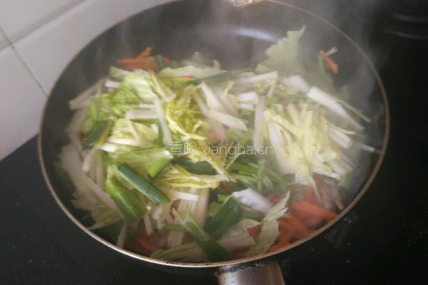 肉丝炒时蔬的做法图解6