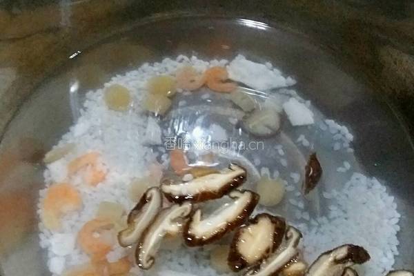 虾米香菇粥的做法图解4