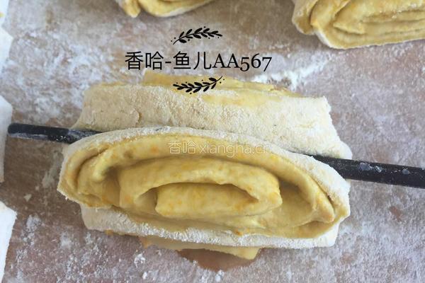 南瓜花卷的做法图解12