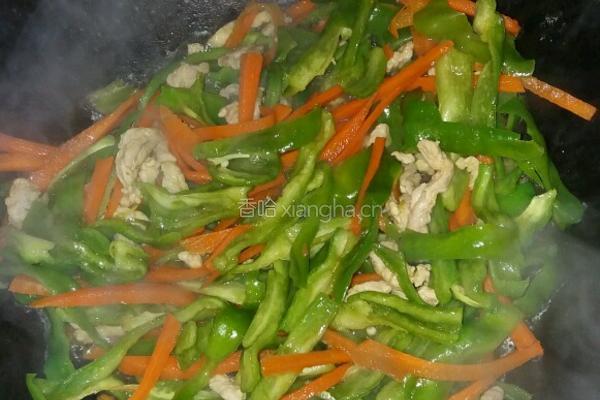 青椒炒肉丝的做法图解5